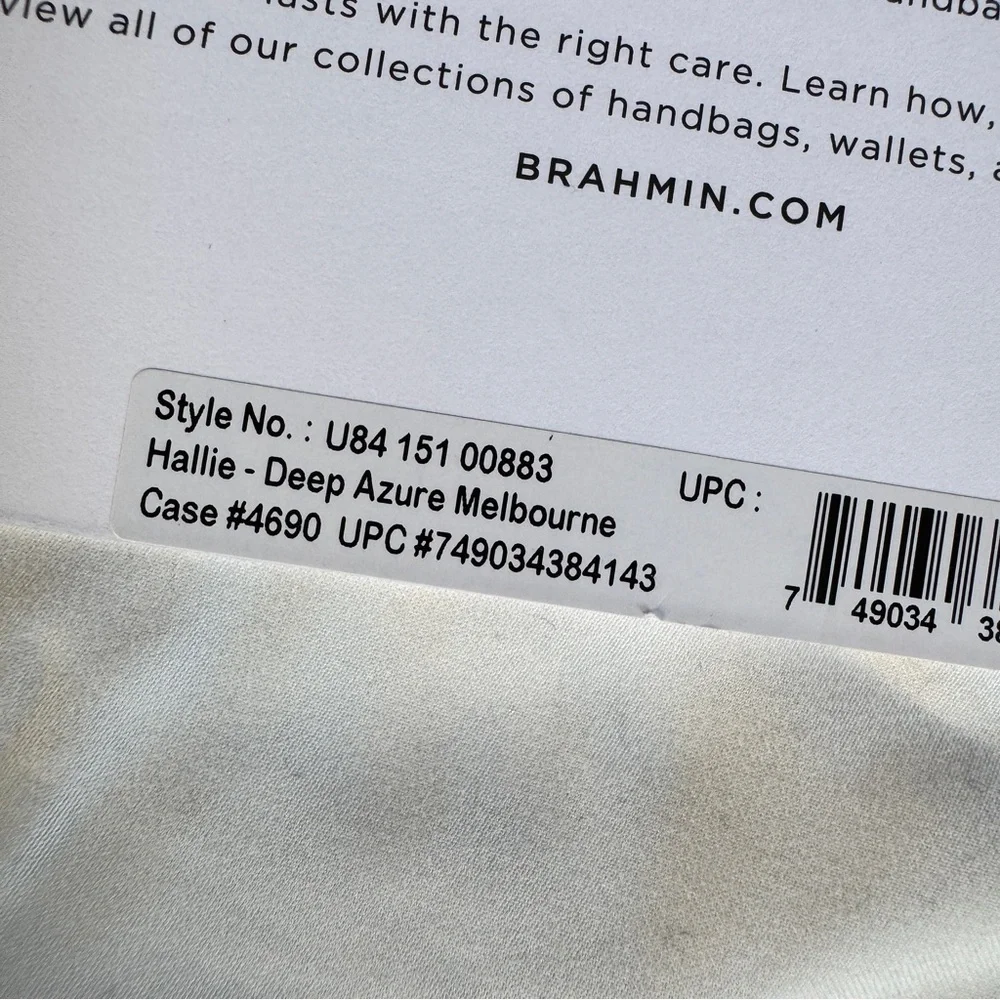 Brahmin Hallie Satchel Melbourne Vibrant Blue and Orange Crossbody Bag - Picture 7 of 7